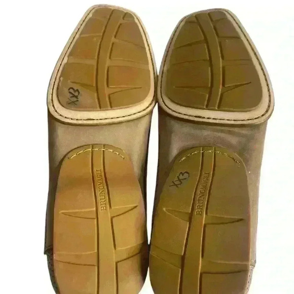 Bruno Magli Mens  Tan Perforated Suede Penny Loafers & Slip On In Italy 10M/43.5